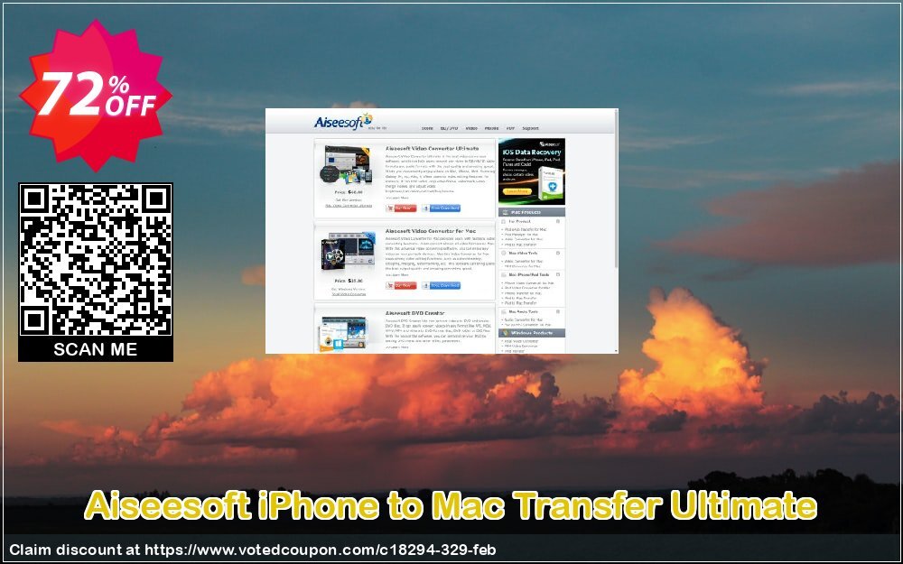 Aiseesoft iPhone to MAC Transfer Ultimate Coupon, discount 40% Aiseesoft. Promotion: 