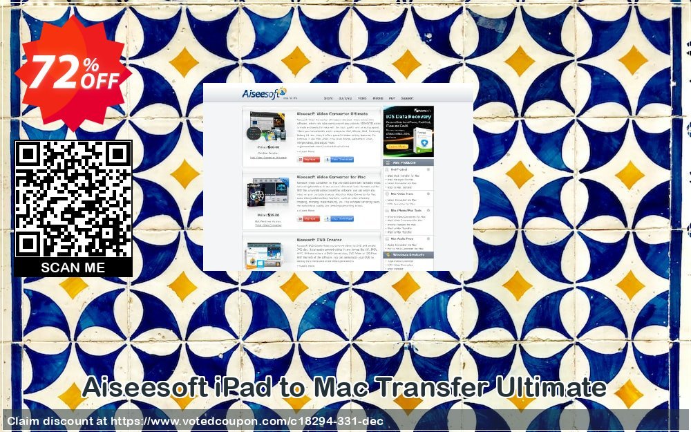 Aiseesoft iPad to MAC Transfer Ultimate Coupon Code Apr 2024, 72% OFF - VotedCoupon