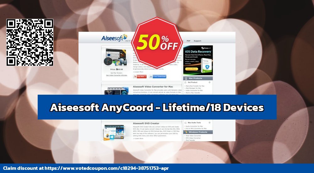 Aiseesoft AnyCoord - Lifetime/18 Devices Coupon, discount Aiseesoft AnyCoord - Lifetime/18 Devices Awesome sales code 2024. Promotion: Awesome sales code of Aiseesoft AnyCoord - Lifetime/18 Devices 2024