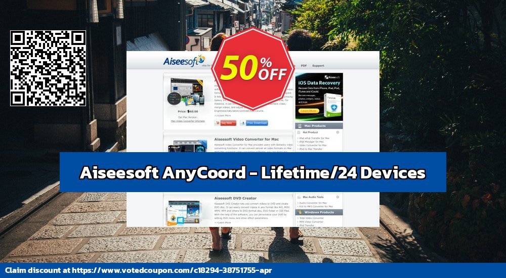 Aiseesoft AnyCoord - Lifetime/24 Devices Coupon Code Jun 2024, 50% OFF - VotedCoupon