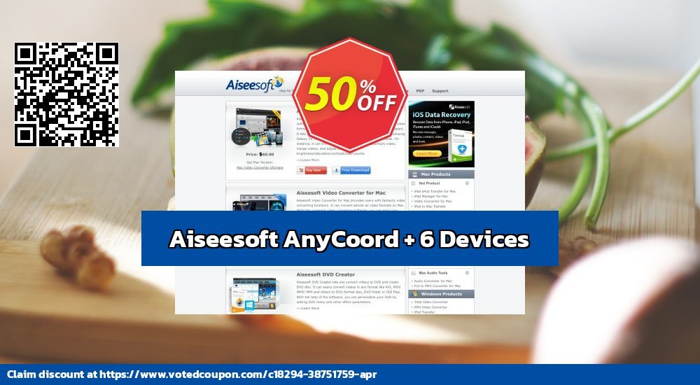 Aiseesoft AnyCoord + 6 Devices Coupon Code May 2024, 53% OFF - VotedCoupon