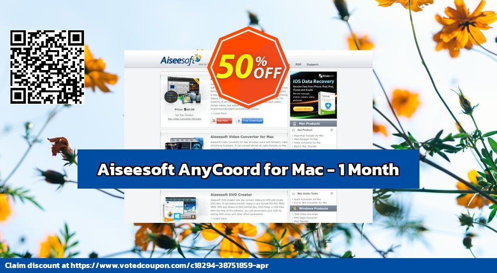 Aiseesoft AnyCoord for MAC - Monthly Coupon Code May 2024, 51% OFF - VotedCoupon