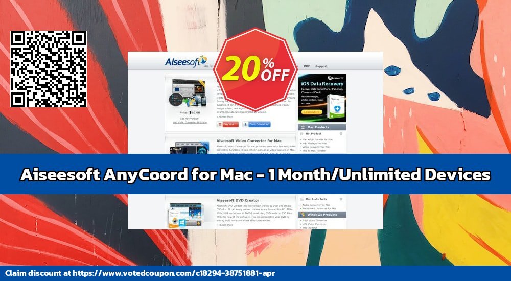 Aiseesoft AnyCoord for MAC - Monthly/Unlimited Devices Coupon Code May 2024, 21% OFF - VotedCoupon