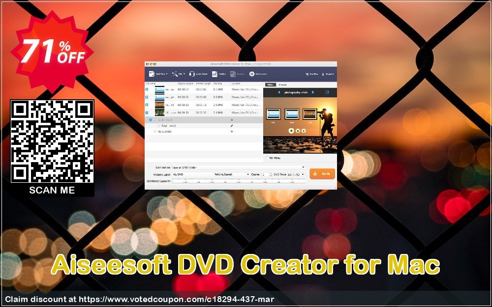 Aiseesoft DVD Creator for MAC Coupon Code Apr 2024, 71% OFF - VotedCoupon