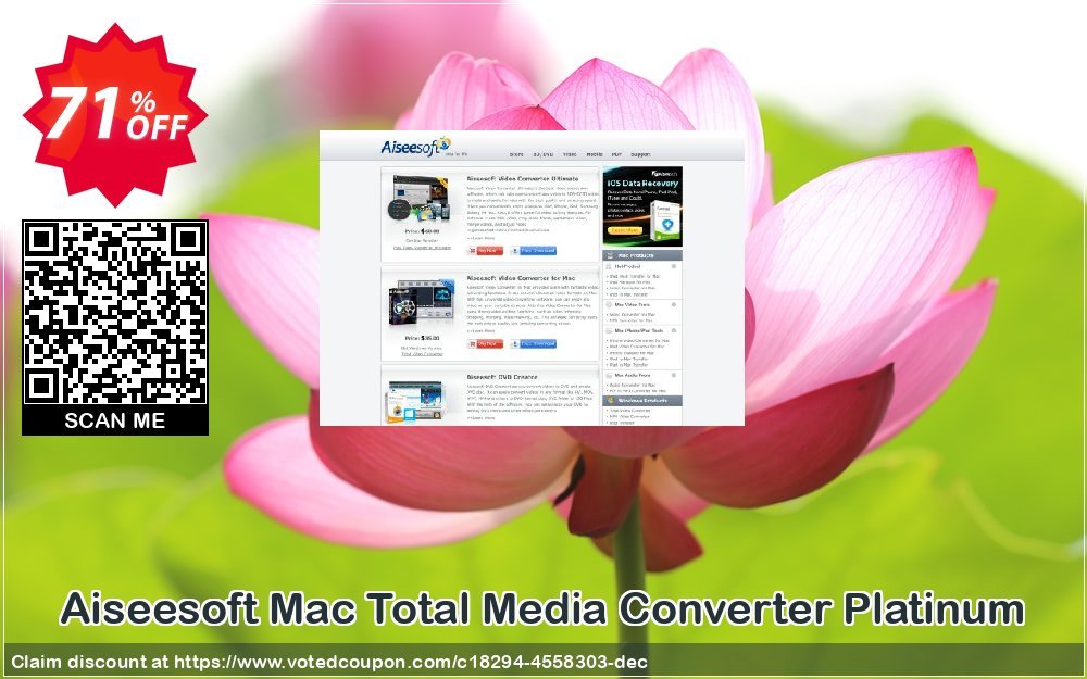 Aiseesoft MAC Total Media Converter Platinum Coupon, discount Aiseesoft Mac Total Media Converter Platinum formidable discounts code 2024. Promotion: formidable discounts code of Aiseesoft Mac Total Media Converter Platinum 2024