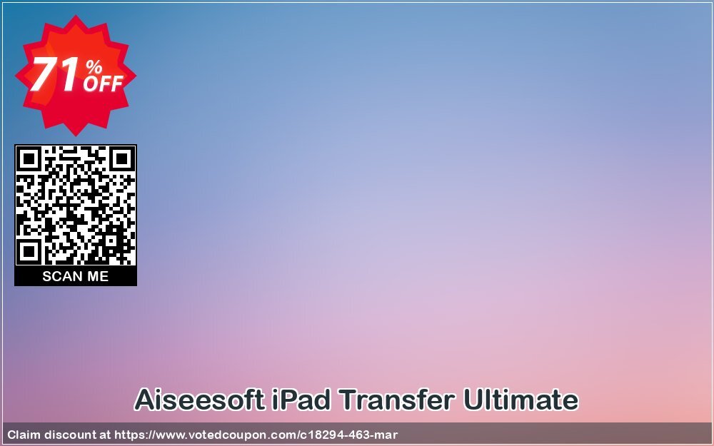 Aiseesoft iPad Transfer Ultimate Coupon, discount 40% Aiseesoft. Promotion: