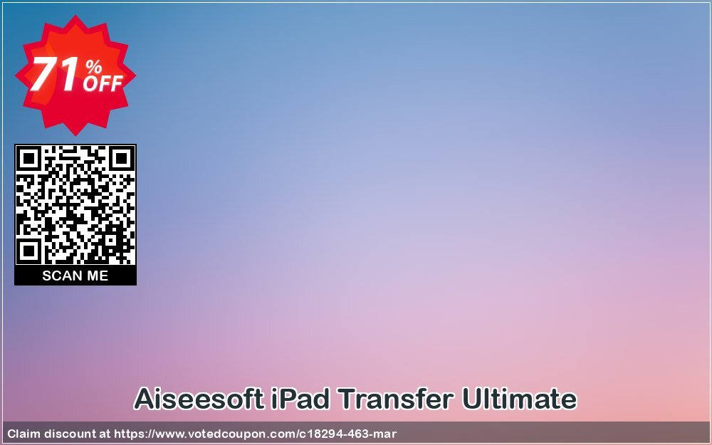 Aiseesoft iPad Transfer Ultimate Coupon, discount 40% Aiseesoft. Promotion: 