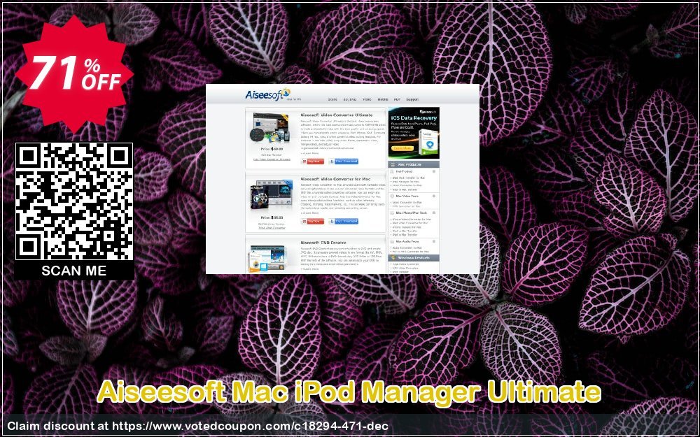 Aiseesoft MAC iPod Manager Ultimate Coupon Code Apr 2024, 71% OFF - VotedCoupon