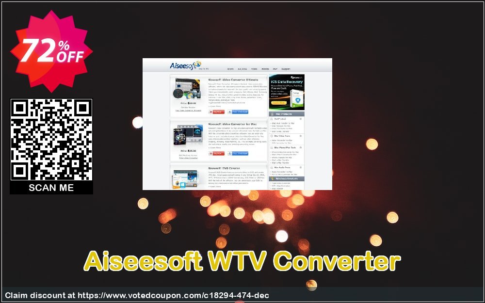 Aiseesoft WTV Converter Coupon, discount 40% Aiseesoft. Promotion: 40% Off for All Products of Aiseesoft