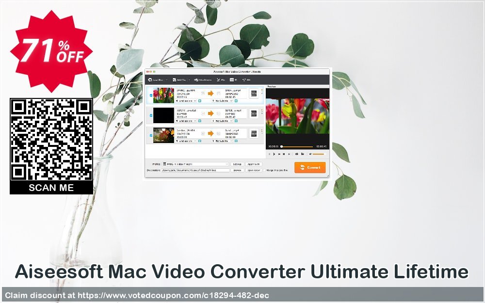 Aiseesoft MAC Video Converter Ultimate Lifetime Coupon, discount 50% Aiseesoft. Promotion: 50% Off for All Products of Aiseesoft