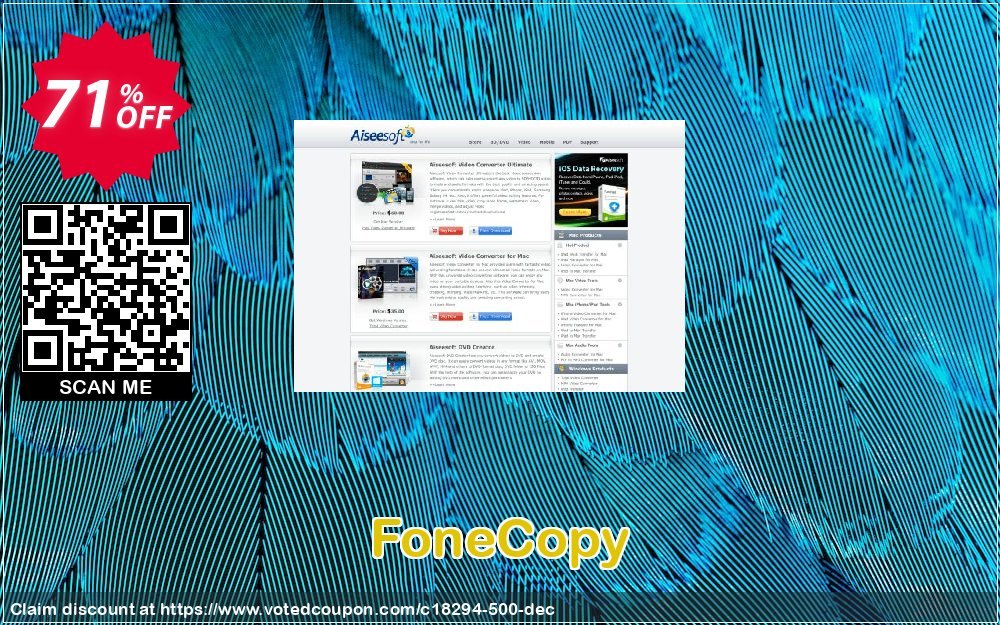 FoneCopy Coupon, discount FoneCopy big discounts code 2024. Promotion: 40% Off for All Products of Aiseesoft