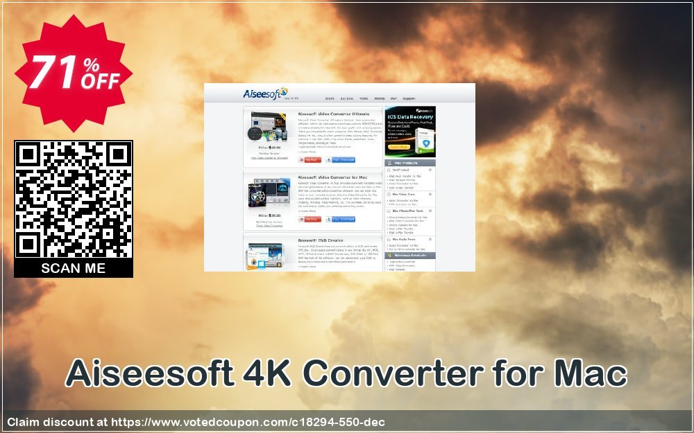 Aiseesoft 4K Converter for MAC Coupon, discount 40% Aiseesoft. Promotion: 