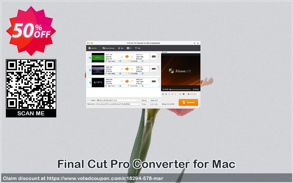 Final Cut Pro Converter for MAC Coupon, discount 40% Aiseesoft. Promotion: 40% Aiseesoft Coupon code