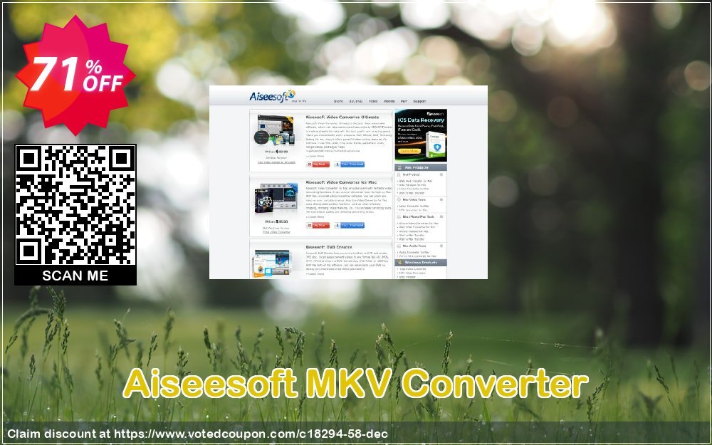 Aiseesoft MKV Converter Coupon, discount 40% Aiseesoft. Promotion: 40% Off for All Products of Aiseesoft
