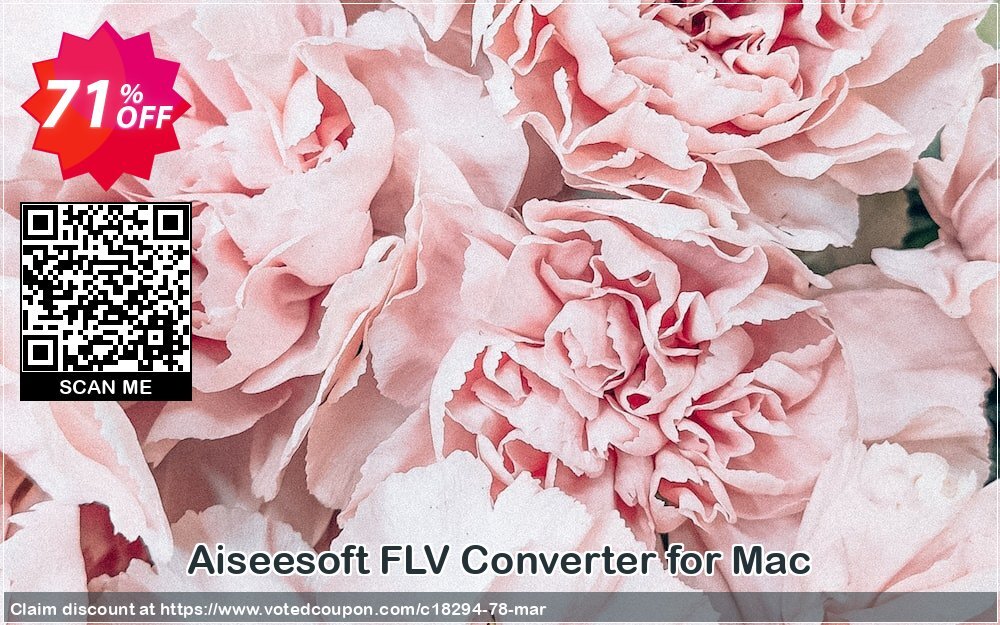 Aiseesoft FLV Converter for MAC Coupon, discount 40% Aiseesoft. Promotion: 40% Off for All Products of Aiseesoft