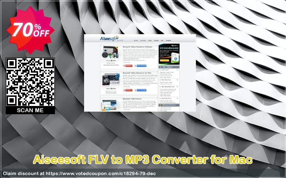 Aiseesoft FLV to MP3 Converter for MAC Coupon, discount Aiseesoft FLV to MP3 Converter for Mac imposing discounts code 2024. Promotion: 40% Off for All Products of Aiseesoft