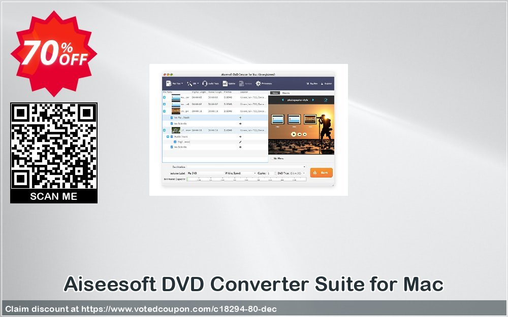 Aiseesoft DVD Converter Suite for MAC Coupon Code Apr 2024, 70% OFF - VotedCoupon