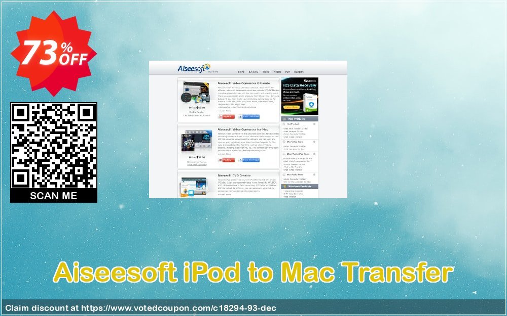 Aiseesoft iPod to MAC Transfer Coupon, discount 40% Aiseesoft. Promotion: 