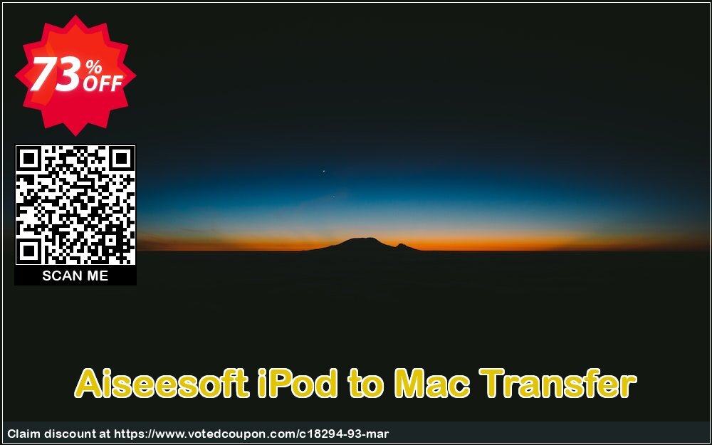 Aiseesoft iPod to MAC Transfer Coupon, discount 40% Aiseesoft. Promotion: 