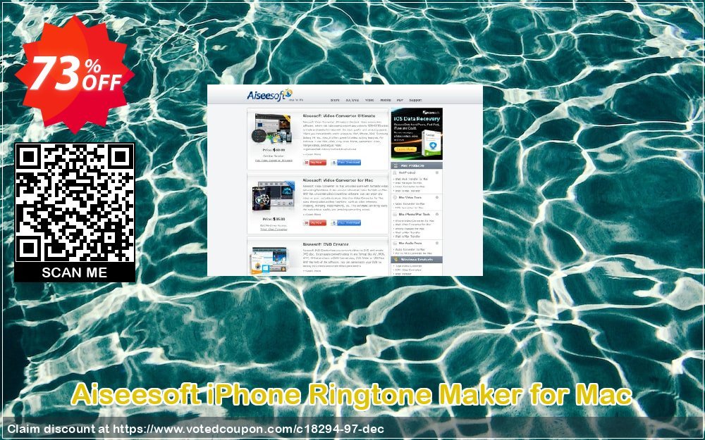 Aiseesoft iPhone Ringtone Maker for MAC Coupon, discount 40% Aiseesoft. Promotion: 40% Off for All Products of Aiseesoft