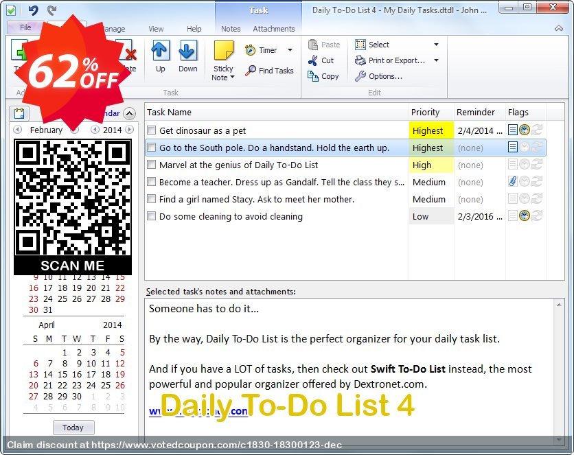 Daily To-Do List 4 Coupon Code May 2024, 62% OFF - VotedCoupon