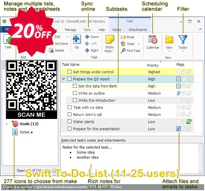 Swift To-Do List, 11-25 users  Coupon, discount 20% OFF Swift To-Do List (11-25 users), verified. Promotion: Wondrous deals code of Swift To-Do List (11-25 users), tested & approved