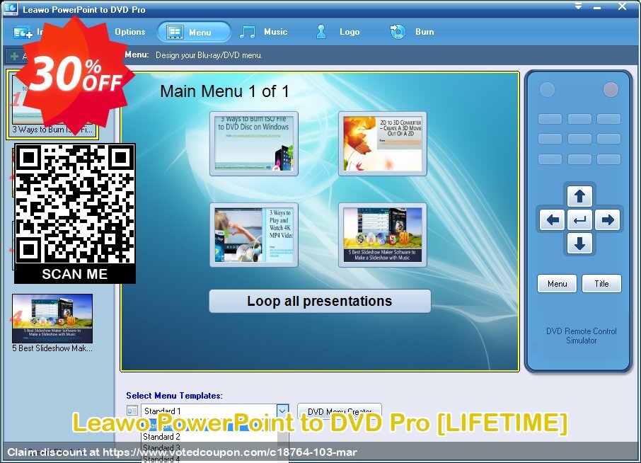 Leawo PowerPoint to DVD Pro /LIFETIME/ Coupon, discount Leawo coupon (18764). Promotion: Leawo discount