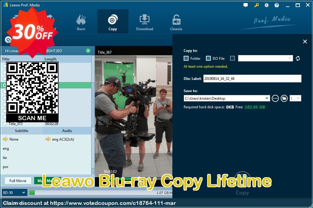 Leawo Blu-ray Copy Lifetime Coupon, discount Leawo coupon (18764). Promotion: Leawo discount