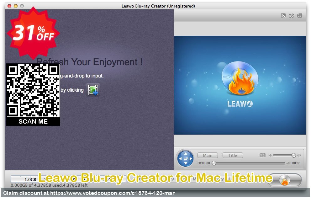 Leawo Blu-ray Creator for MAC Lifetime Coupon, discount Leawo coupon (18764). Promotion: Leawo discount