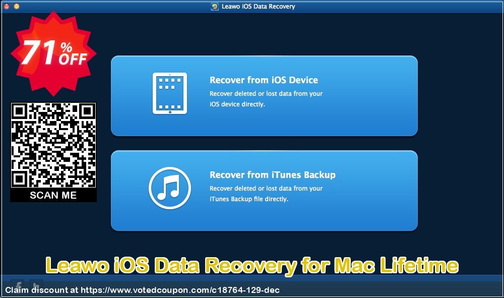 Leawo iOS Data Recovery for MAC Lifetime Coupon Code Apr 2024, 71% OFF - VotedCoupon