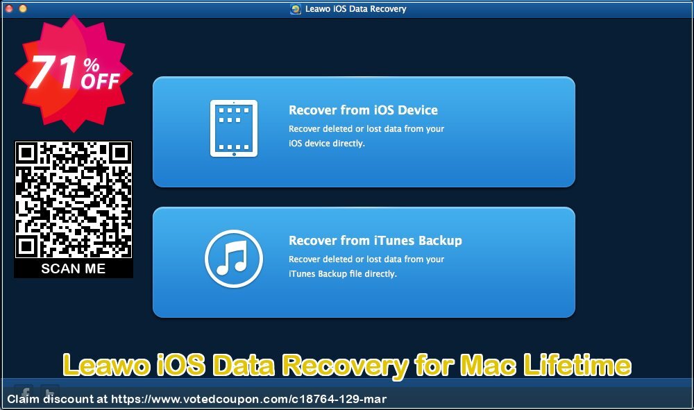 Leawo iOS Data Recovery for MAC Lifetime Coupon, discount Leawo coupon (18764). Promotion: Leawo discount