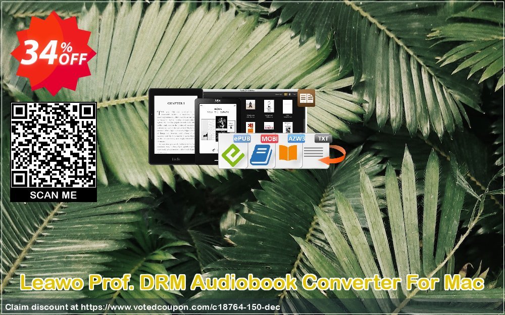 Leawo Prof. DRM Audiobook Converter For MAC Coupon Code Apr 2024, 34% OFF - VotedCoupon