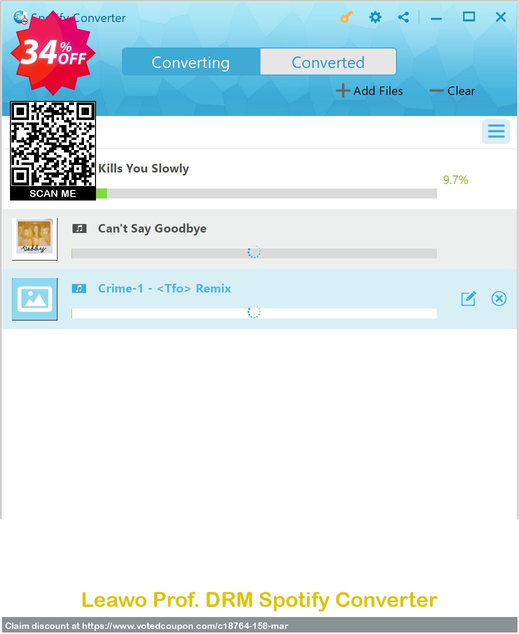 Leawo Prof. DRM Spotify Converter Coupon Code Jun 2024, 34% OFF - VotedCoupon