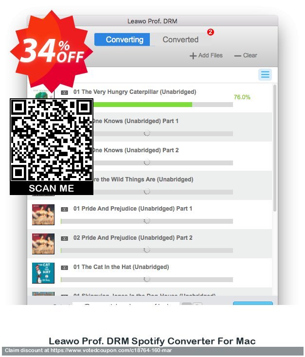 Leawo Prof. DRM Spotify Converter For MAC Coupon, discount Leawo coupon (18764). Promotion: DRM Spotify Converter For Mac promotion