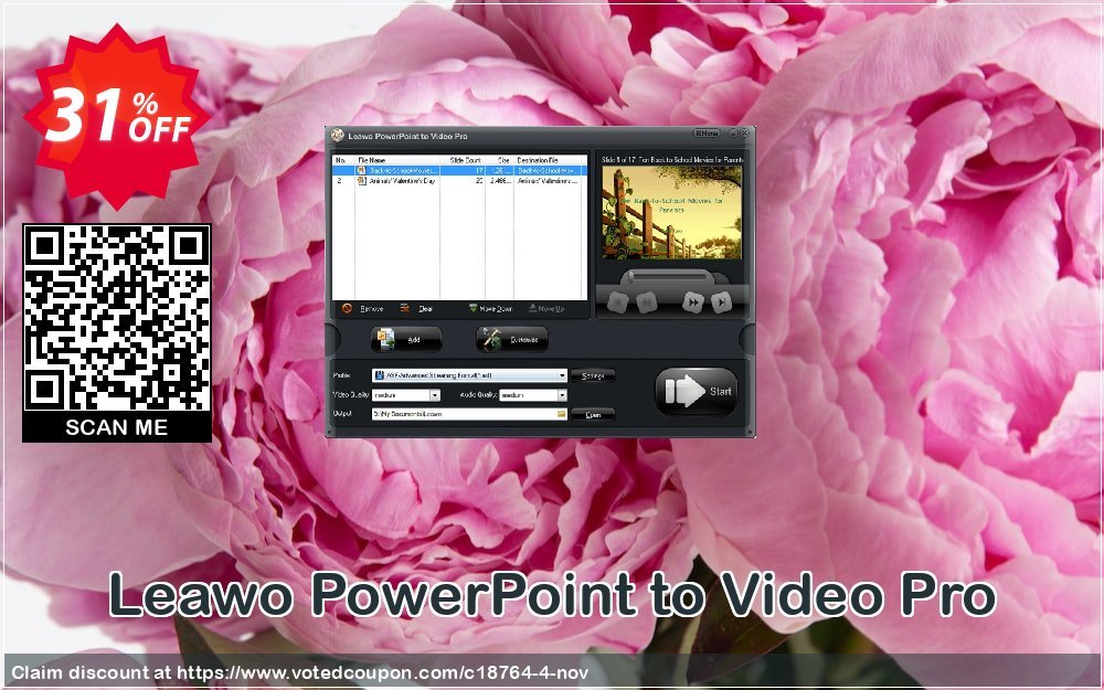 Leawo PowerPoint to Video Pro Coupon, discount Leawo coupon (18764). Promotion: Leawo discount