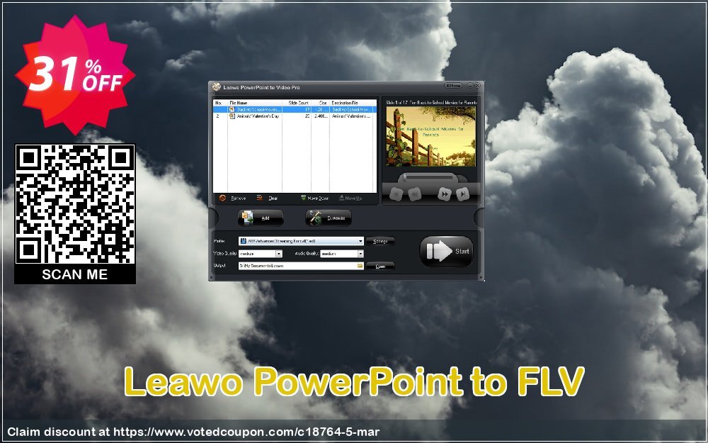 Leawo PowerPoint to FLV Coupon, discount Leawo coupon (18764). Promotion: Leawo discount