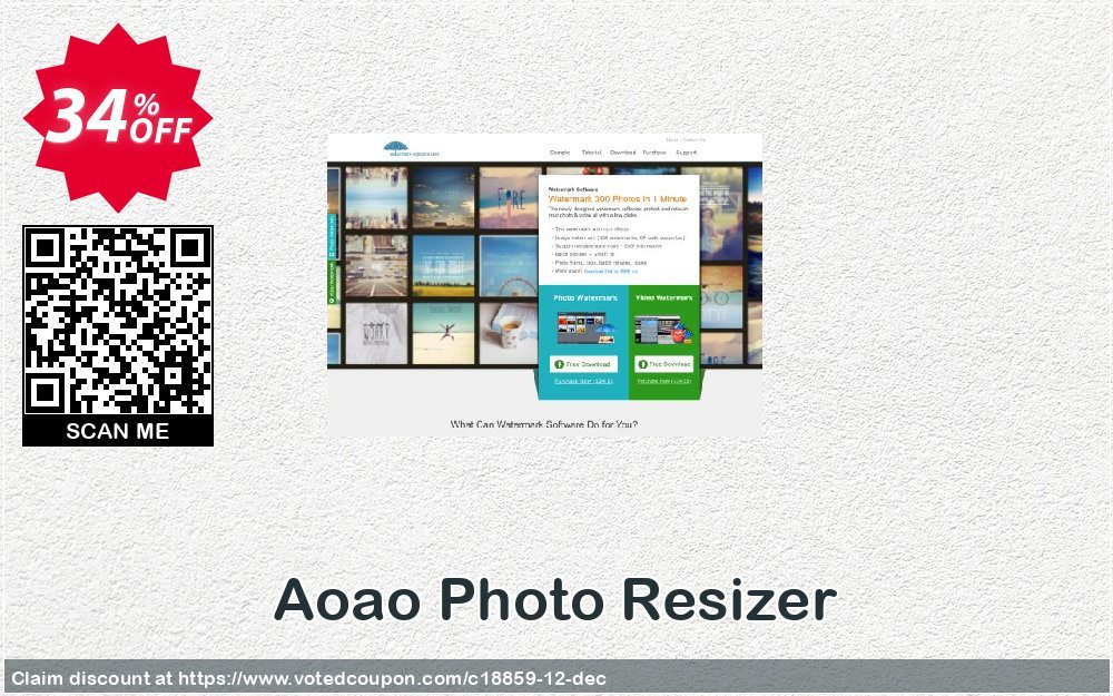 Aoao Photo Resizer Coupon, discount AoaoPhoto Video Watermark (18859) discount. Promotion: Aoao coupon codes discount