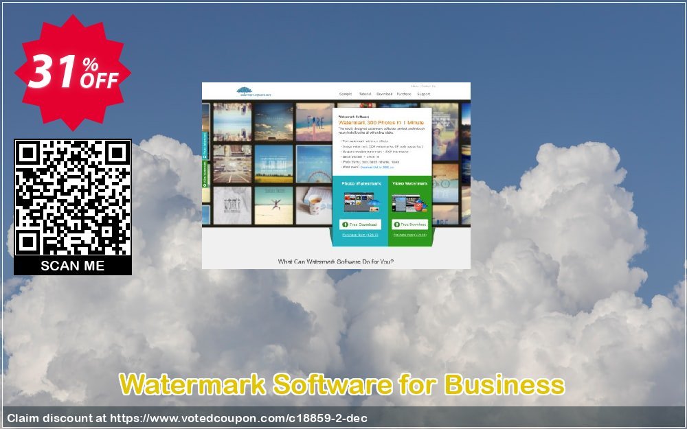Watermark Software for Business Coupon, discount AoaoPhoto Video Watermark (18859) discount. Promotion: Aoao coupon codes discount