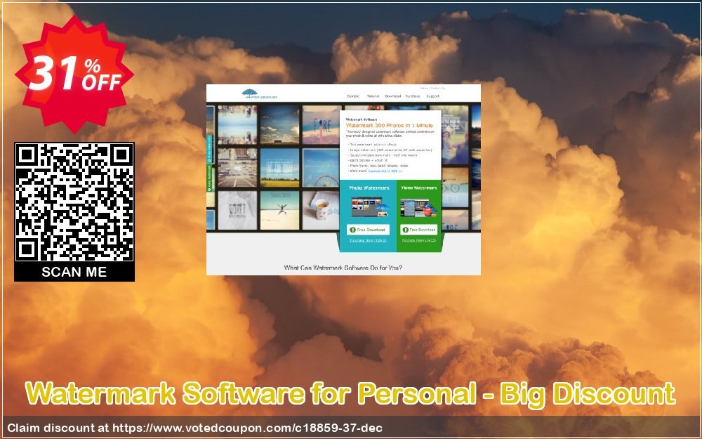 Watermark Software for Personal - Big Discount Coupon, discount AoaoPhoto Video Watermark (18859) discount. Promotion: Aoao coupon codes discount