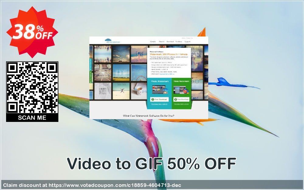 Video to GIF 50% OFF Coupon, discount Video to GIF 50% OFF stunning promo code 2023. Promotion: stunning promo code of Video to GIF 50% OFF 2023