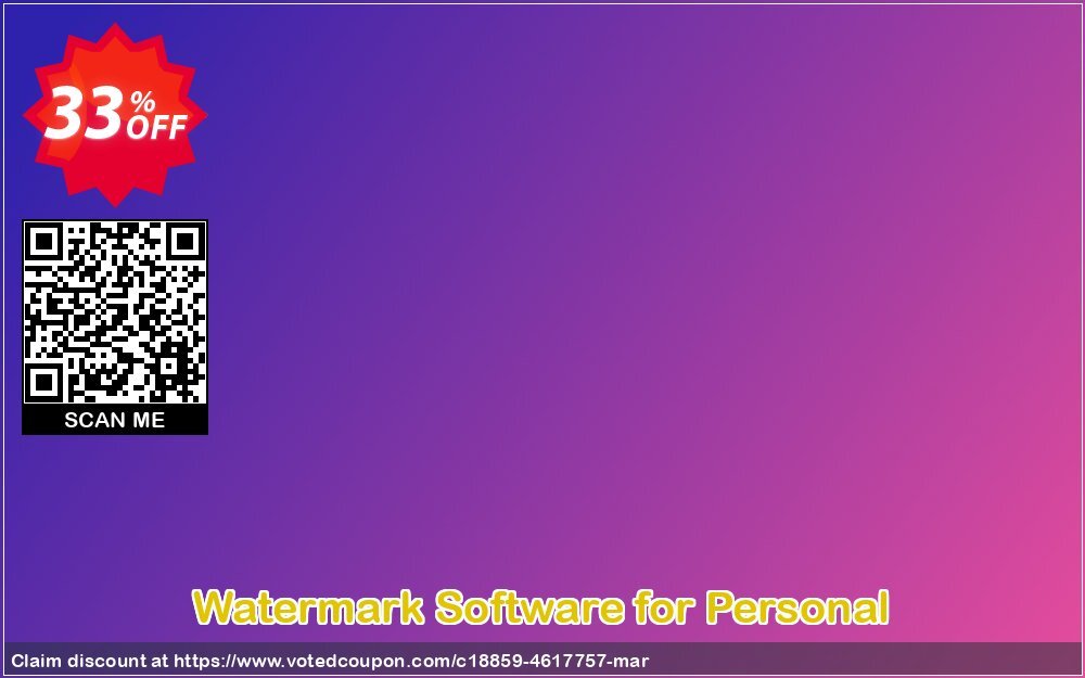 Watermark Software for Personal Coupon, discount Watermark Software for Personal stirring sales code 2024. Promotion: stirring sales code of Watermark Software for Personal 2024