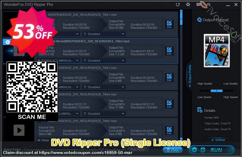 DVD Ripper Pro, Single Plan  Coupon Code May 2024, 53% OFF - VotedCoupon