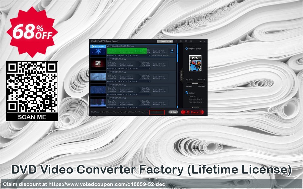 DVD Video Converter Factory, Lifetime Plan  Coupon, discount 67% OFF DVD Video Converter Factory (Lifetime License), verified. Promotion: Exclusive promotions code of DVD Video Converter Factory (Lifetime License), tested & approved
