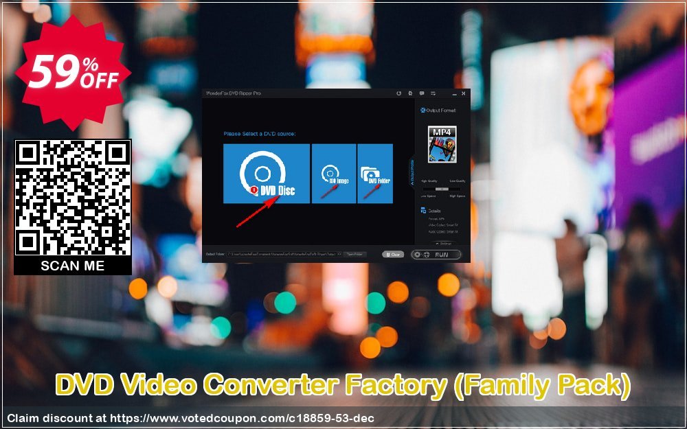 DVD Video Converter Factory, Family Pack  Coupon, discount 59% OFF DVD Video Converter Factory (Family Pack), verified. Promotion: Exclusive promotions code of DVD Video Converter Factory (Family Pack), tested & approved