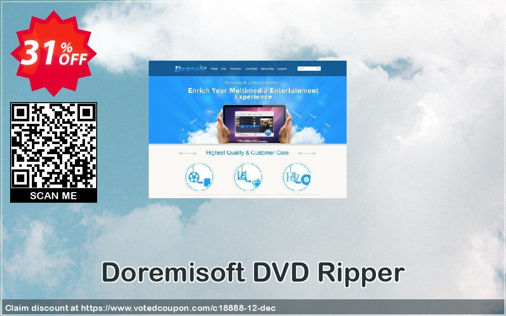 Doremisoft DVD Ripper Coupon, discount Doremisoft Software promotion (18888). Promotion: Doremisoft Software coupon
