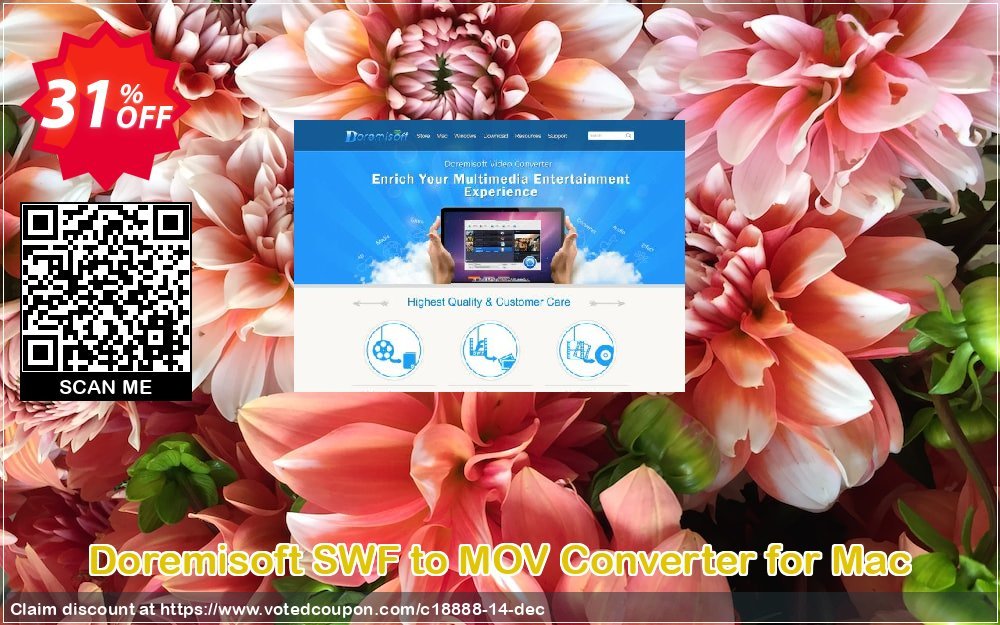 Doremisoft SWF to MOV Converter for MAC Coupon, discount Doremisoft Software promotion (18888). Promotion: Doremisoft Software coupon