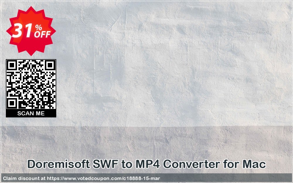 Doremisoft SWF to MP4 Converter for MAC Coupon, discount Doremisoft Software promotion (18888). Promotion: Doremisoft Software coupon