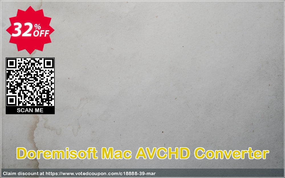 Doremisoft MAC AVCHD Converter Coupon, discount Doremisoft Software promotion (18888). Promotion: Doremisoft Software coupon