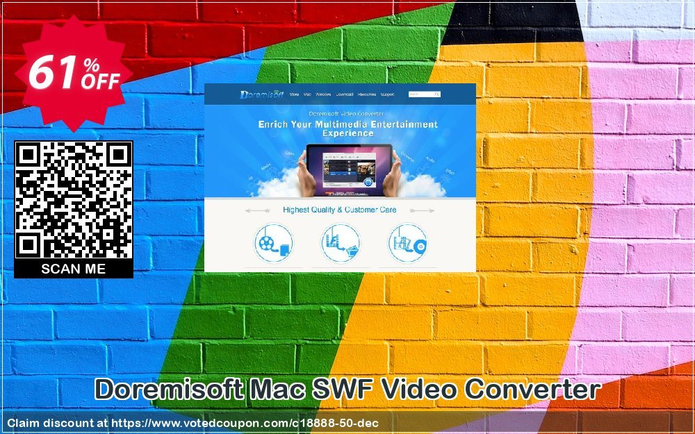 Doremisoft MAC SWF Video Converter Coupon, discount SWF Mac(???$40). Promotion: SWF Mac(???$40)