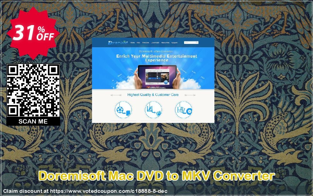 Doremisoft MAC DVD to MKV Converter Coupon, discount Doremisoft Software promotion (18888). Promotion: Doremisoft Software coupon